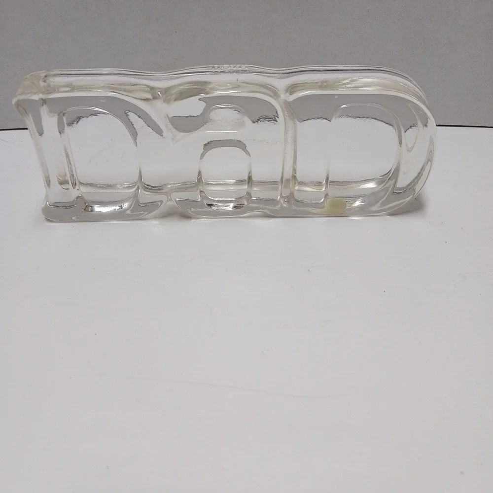 Glass Dad's pride & Joy Picture by Fostoria 1982 Vintage New In Box Father's Day